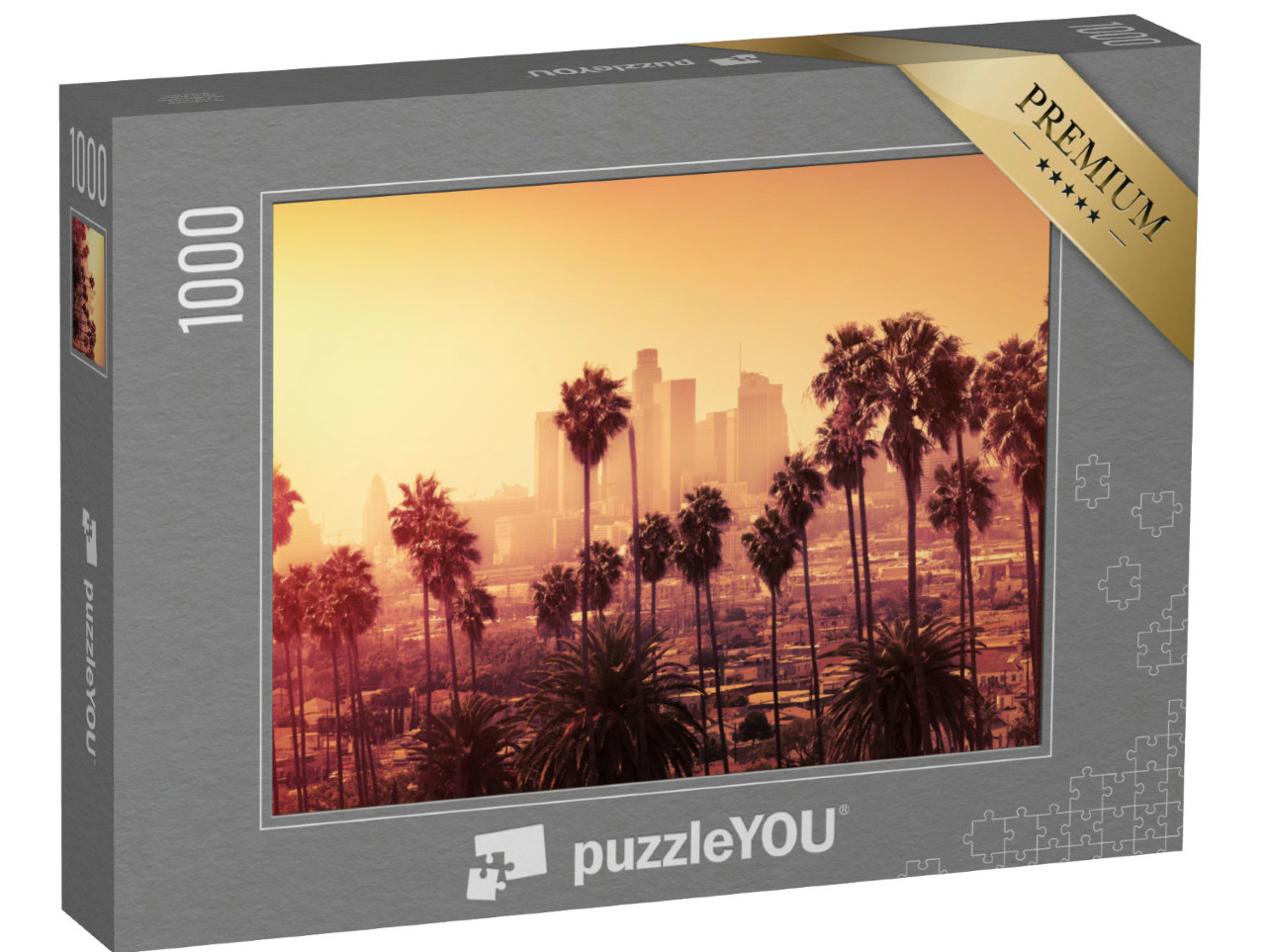 puzzle 1000 dílků „Západ slunce nad centrem Los Angeles“
