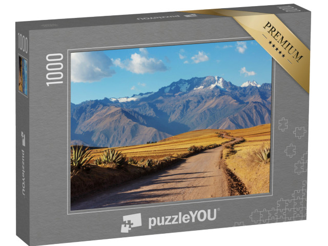 puzzle 1000 dílků „Krajina Pampa v pohoří Cordillera de Los Andes, Peru, Jižní Amerika“