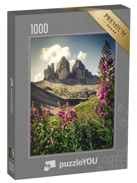 puzzle 1000 dílků „Tři vrcholy, Jižní Tyrolsko, Alpy, Dolomity“