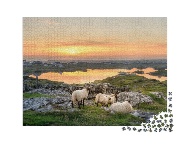puzzle 2000 dílků „Západ slunce v Connemaře, Irsko“