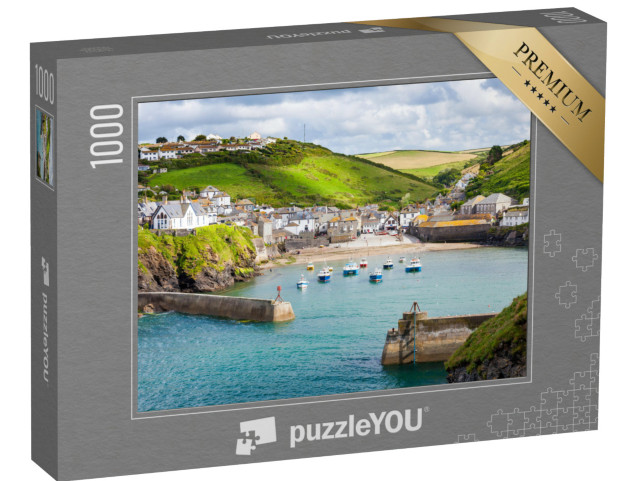 puzzle 1000 dílků „Rybářská vesnice Port Isaac na pobřeží severního Cornwallu, Anglie“