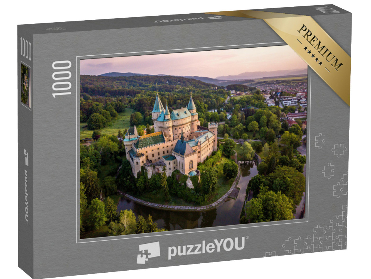 puzzle 1000 dílků „Působivý Bojnický zámek, Slovensko“