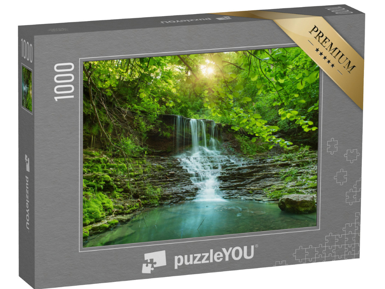 puzzle 1000 dílků „Vodopád v deštném pralese“