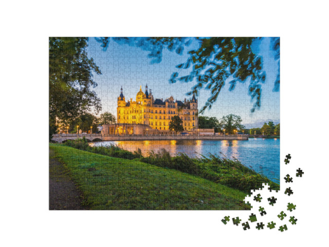 puzzle 1000 dílků „Zámek Schwerin ve městě Schwerin“