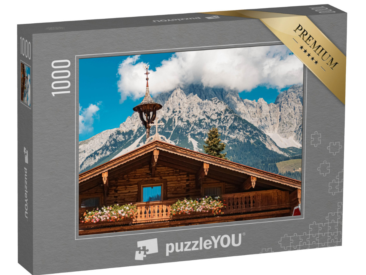 puzzle 1000 dílků „Ellmau am Wilden Kaiser, Tyrolsko, Rakousko“