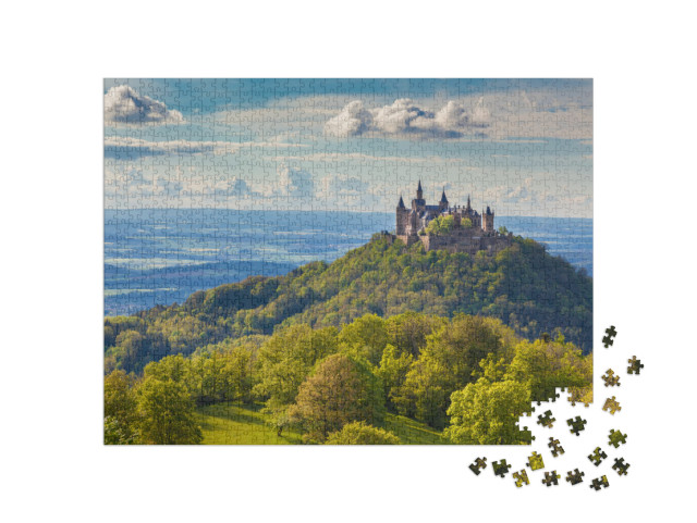 puzzle 1000 dílků „Zámek Hohenzollern, historický císařský zámek v Bádensku-Württembersku“