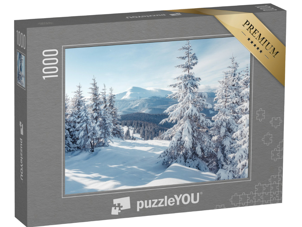 puzzle 1000 dílků „Nádherná alpská krajina v zimě“