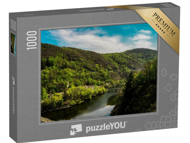 puzzle 1000 dílků „Příroda u jezera Edersee v Hesensku, Německo“