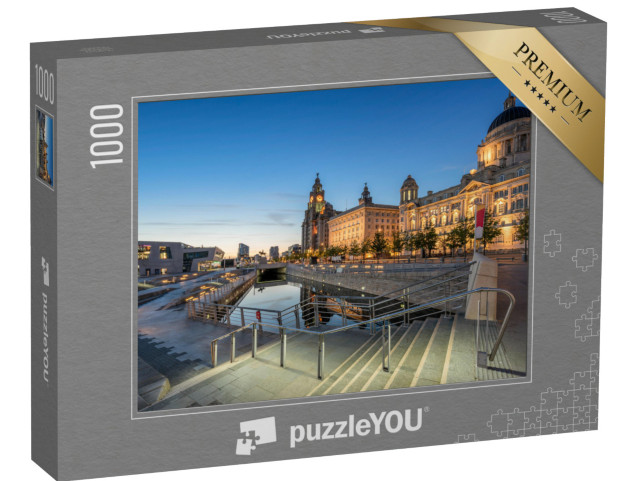 puzzle 1000 dílků „Tři grácie na nábřeží Pier Head v Liverpoolu“