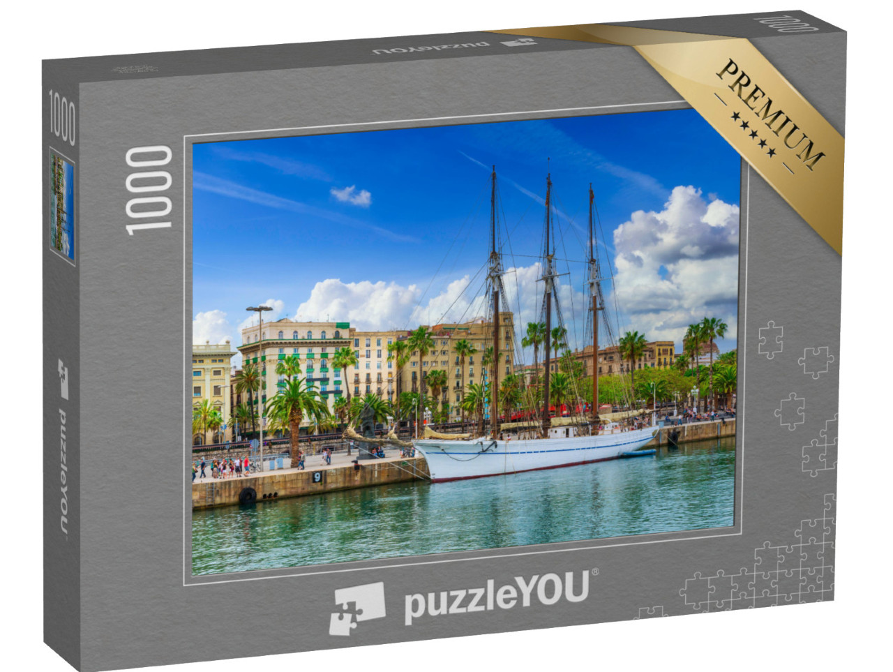 puzzle 1000 dílků „Přístav Barcelona, Španělsko“