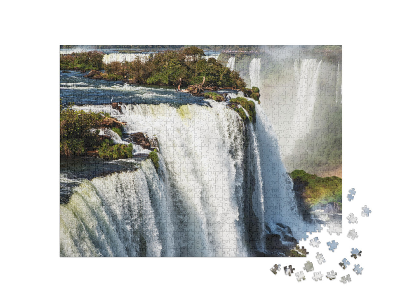 puzzle 1000 dílků „Obří vodopády: Národní park Iguazu, světové dědictví UNESCO, Argentina.“
