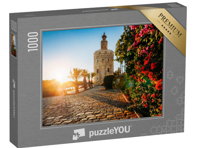 puzzle 1000 dílků „Torre del Oro: Zlatá věž v Seville, Španělsko“