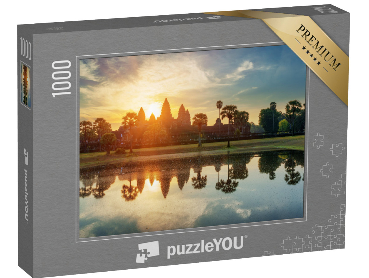 puzzle 1000 dílků „Věže starobylého chrámového komplexu Angkor Wat v Kambodži“