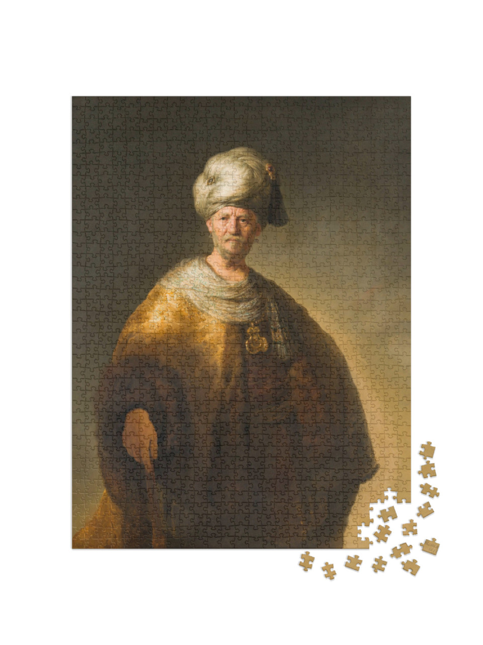 puzzle 1000 dílků „Rembrandt - Muž v orientálním kostýmu“