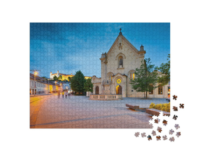 puzzle 1000 dílků „Malebné staré centrum Bratislavy, Slovensko“
