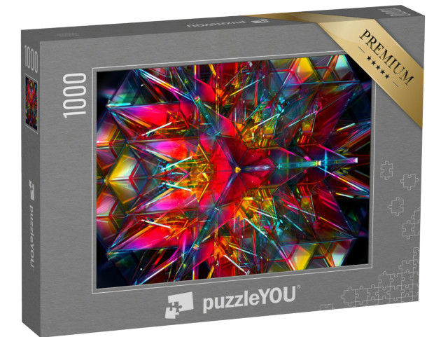 puzzle 1000 dílků „Abstraktní umění ve 3D“