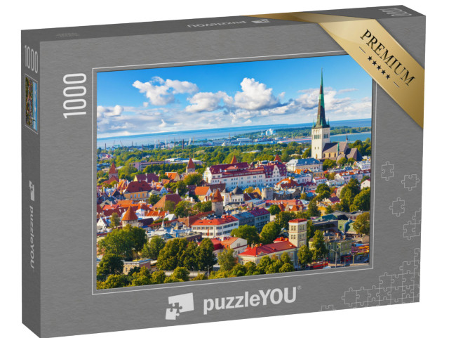 puzzle 1000 dílků „Panorama Starého města v Tallinnu, Estonsko“