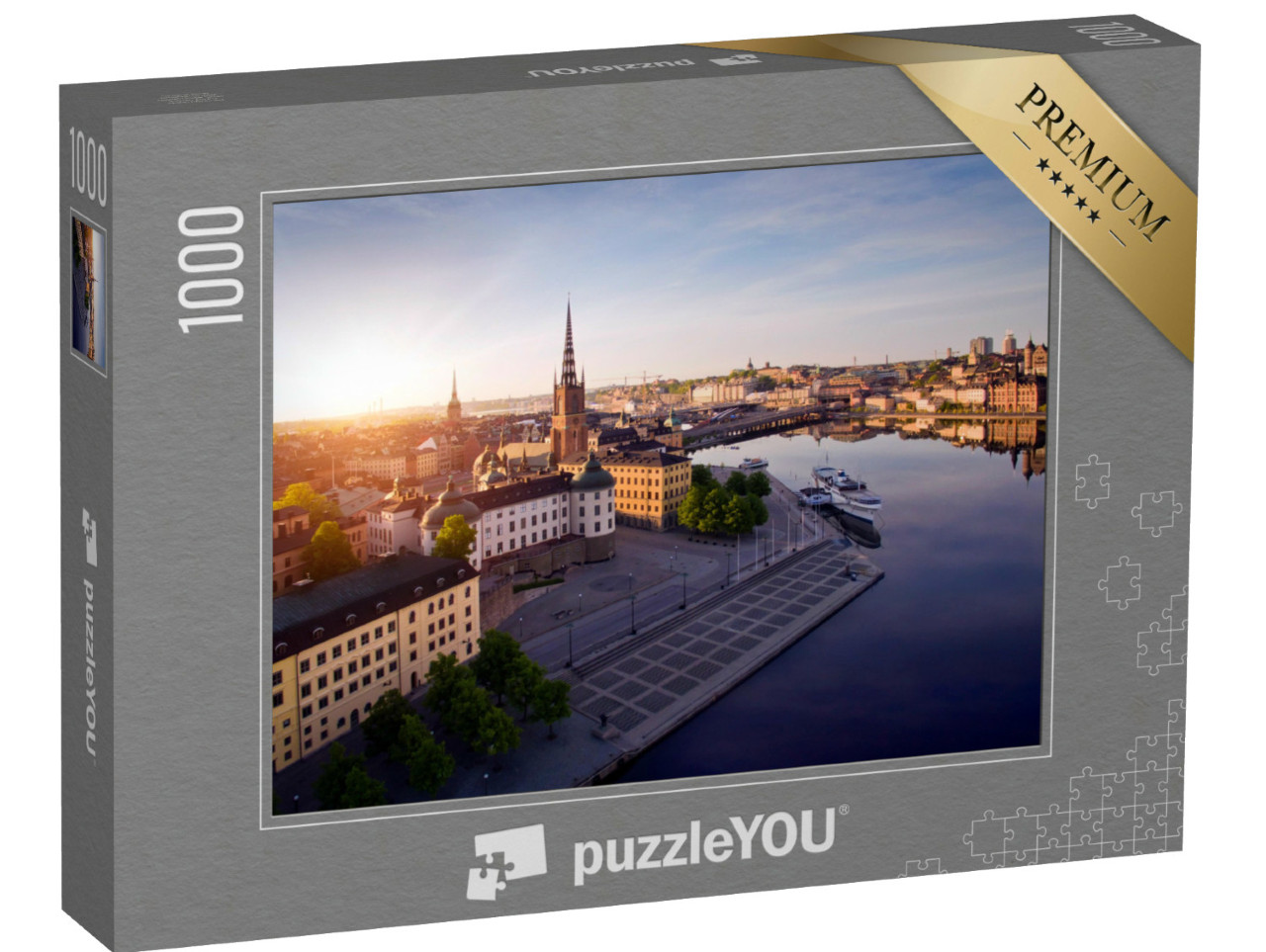 puzzle 1000 dílků „Letecký pohled na město Stockholm, Švédsko“
