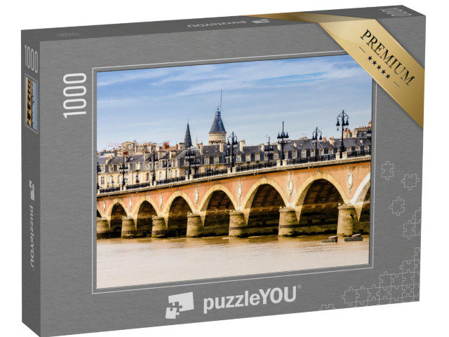 puzzle 1000 dílků „Most a panorama města Bordeaux, Francie“