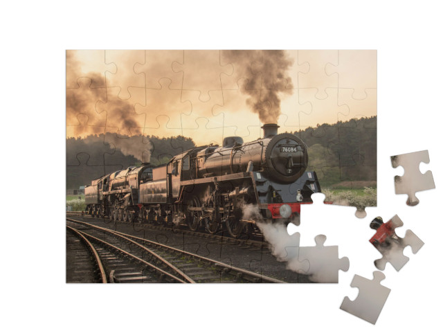 puzzle 48 dílků „Parní lokomotivy s dvojitým čelem“