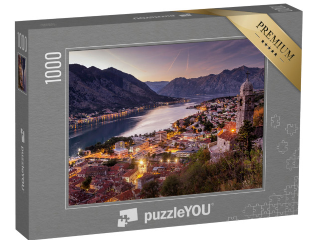 puzzle 1000 dílků „Černá Hora: Město Kotor za soumraku“