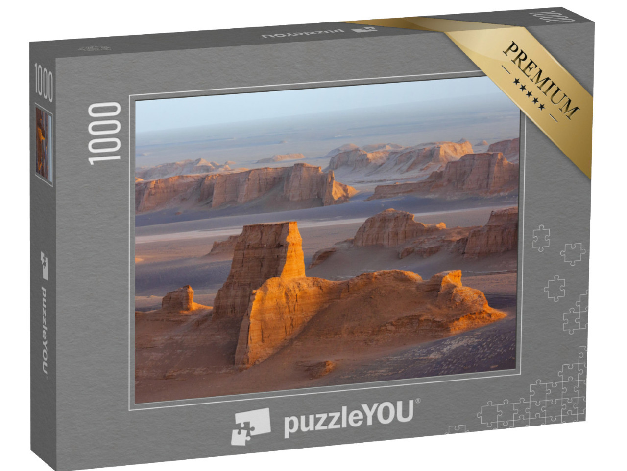 puzzle 1000 dílků „Písečné věže Kalutů v poušti Dašt-e-Lut, Írán“