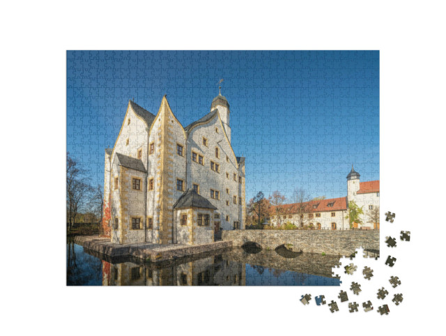 puzzle 1000 dílků „Hrad Klaffenbach u Chemnitz, Německo“