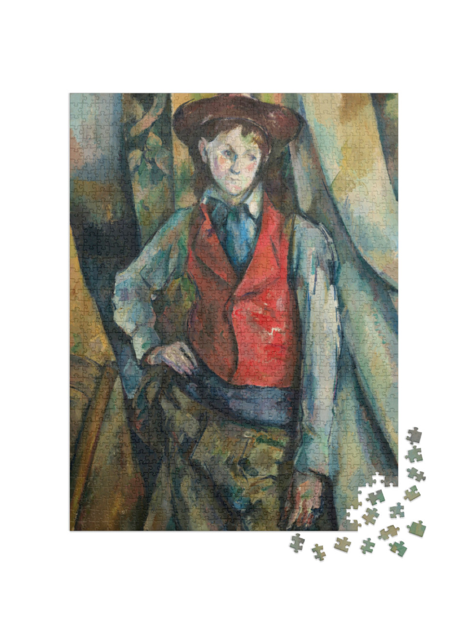 puzzle 1000 dílků „Paul Cézanne - Chlapec v červené vestě“