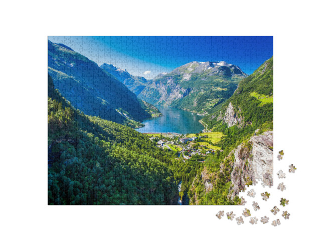 puzzle 1000 dílků „Geirangerfjord v Norsku“