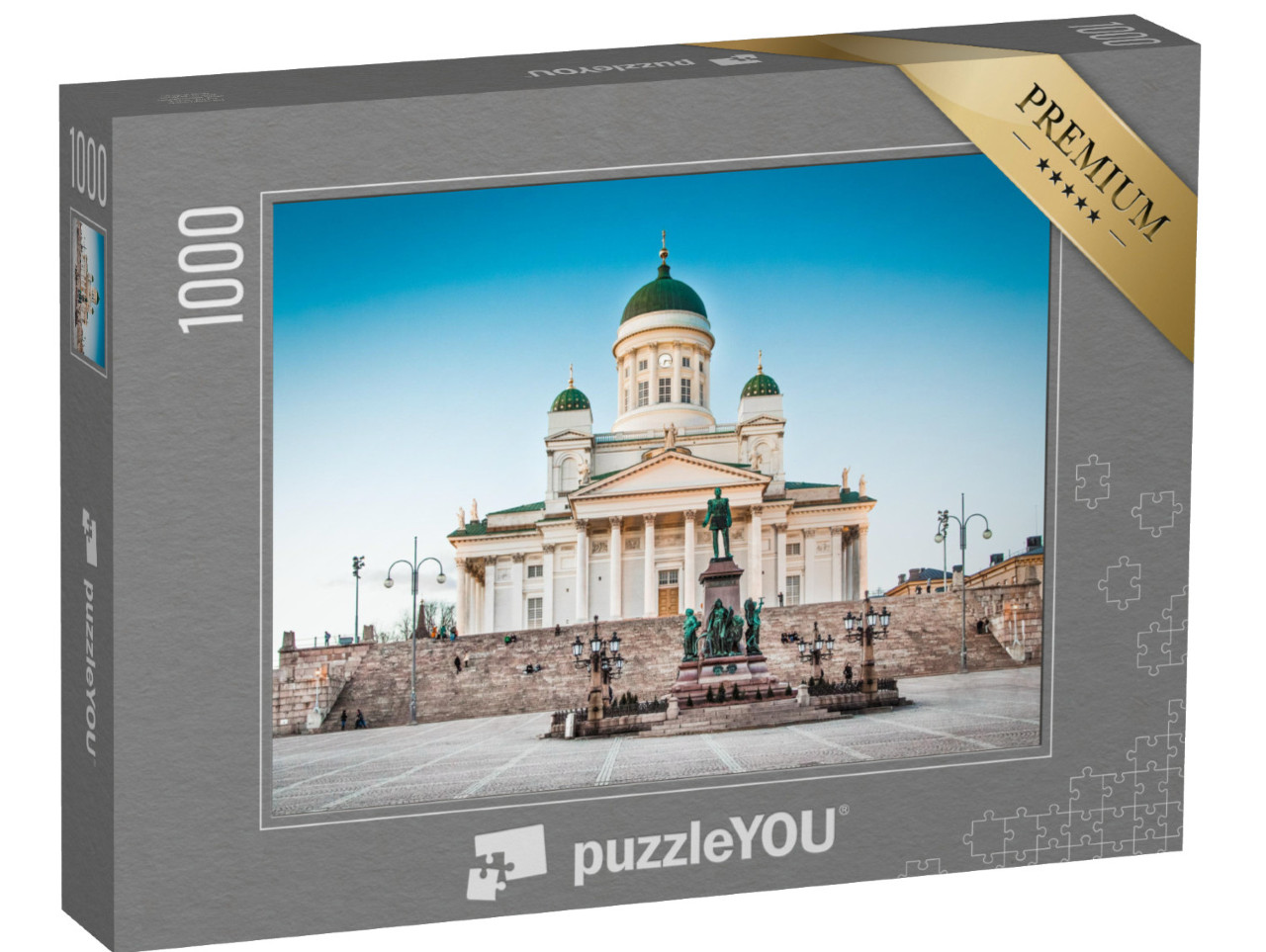 puzzle 1000 dílků „Večerní atmosféra v helsinské katedrále, Finsko“