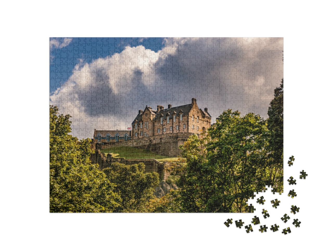 puzzle 1000 dílků „Edinburský hrad, Skotsko, Evropa“