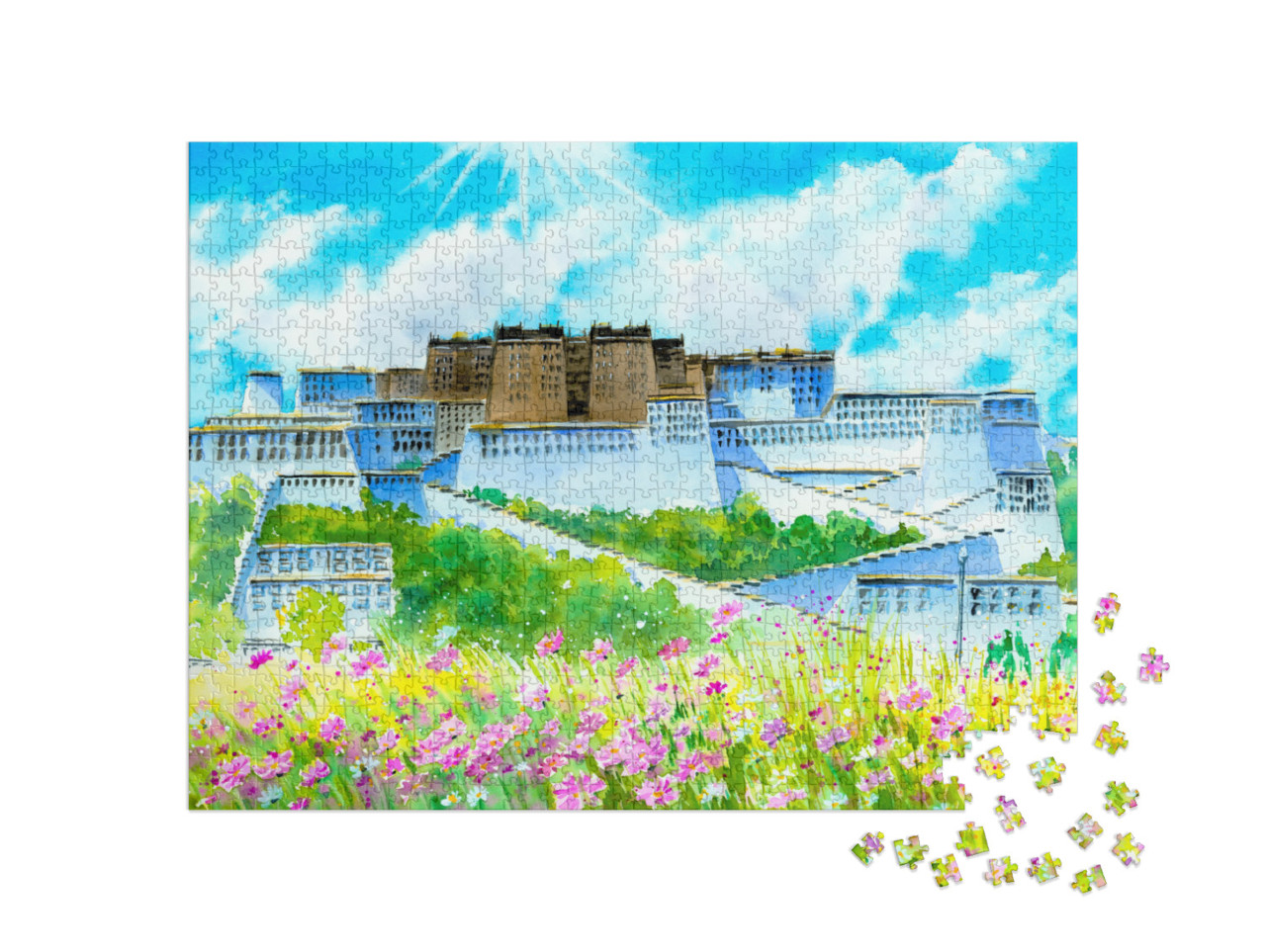 puzzle 1000 dílků „Palác Potala, Tibet, Čína“