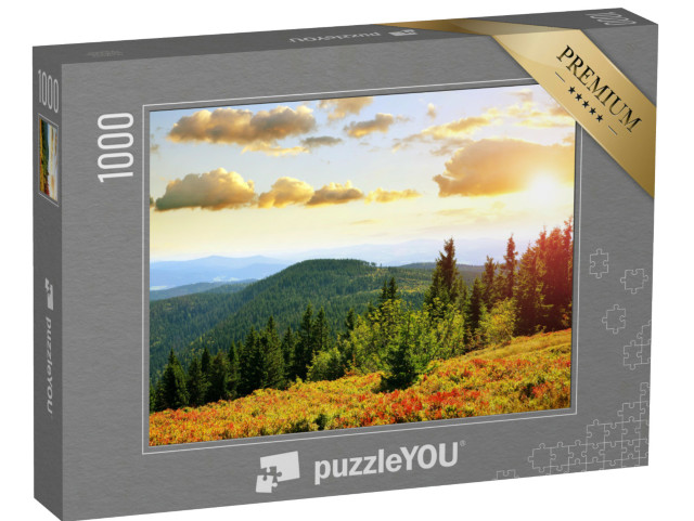 puzzle 1000 dílků „Podzim na řece Großer Arber, Německo“