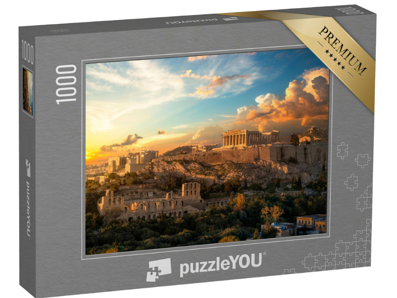 puzzle 1000 dílků „Akropole při západu slunce, Athény, Řecko“