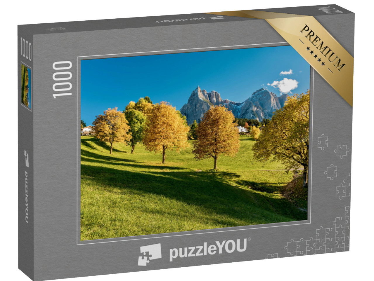 puzzle 1000 dílků „Horská krajina Dolomit na podzim, Itálie“