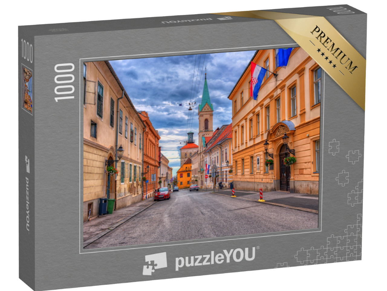 puzzle 1000 dílků „Gornij Grad, horní město Záhřebu“