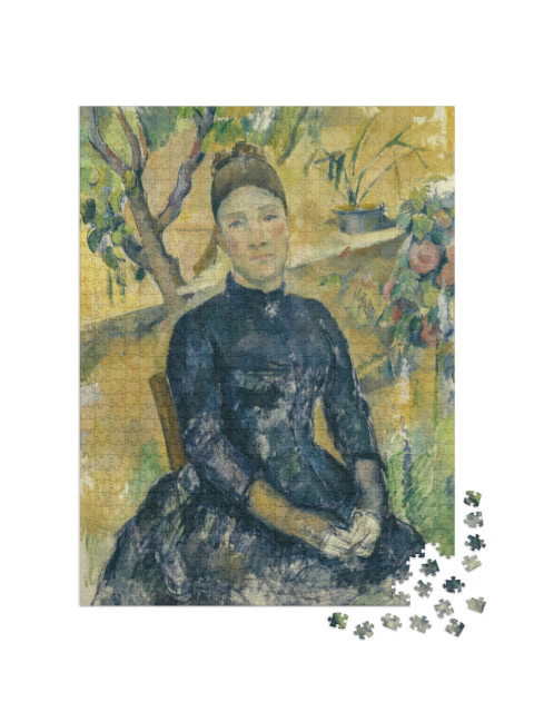 puzzle 1000 dílků „Paul Cézanne - Madame Cézanne na konzervatoři“
