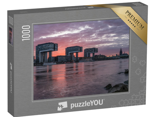 puzzle 1000 dílků „Kolín nad Rýnem při západu slunce, Německo“