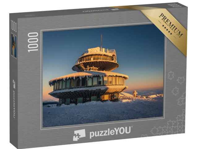 puzzle 1000 dílků „Meteorologická observatoř v zimě, Sněžka, Krkonoše, Česká republika“