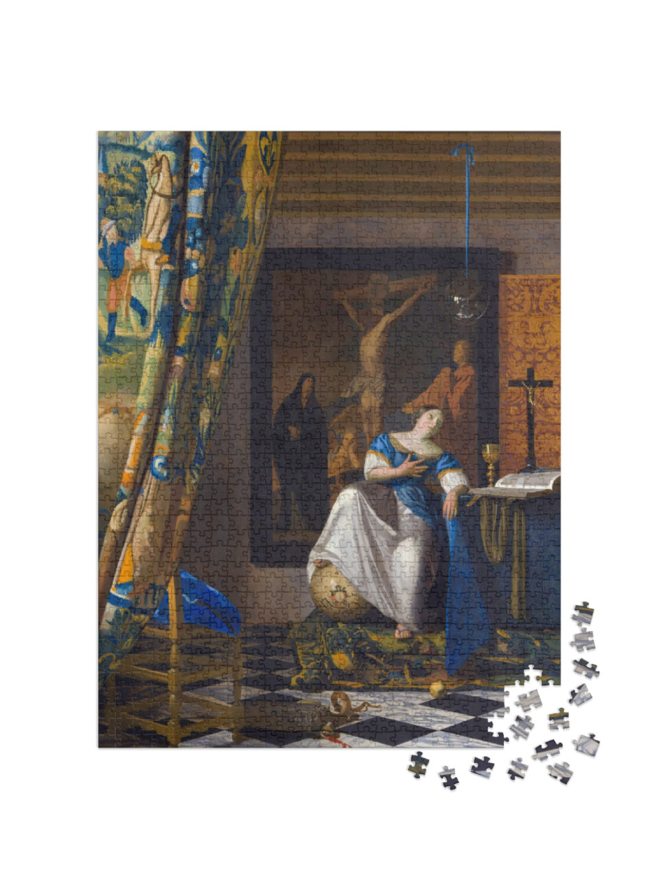 puzzle 1000 dílků „Johannes Vermeer - Alegorie víry“