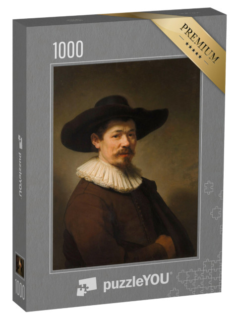 puzzle 1000 dílků „Rembrandt - Portrét Hermana Doomera“