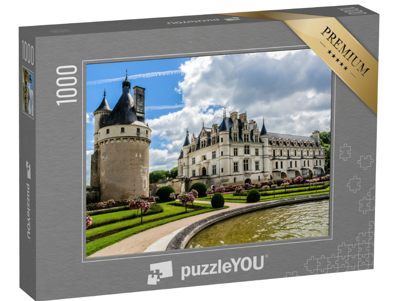 puzzle 1000 dílků „Zámek Chenonceau na řece Cher, Francie“