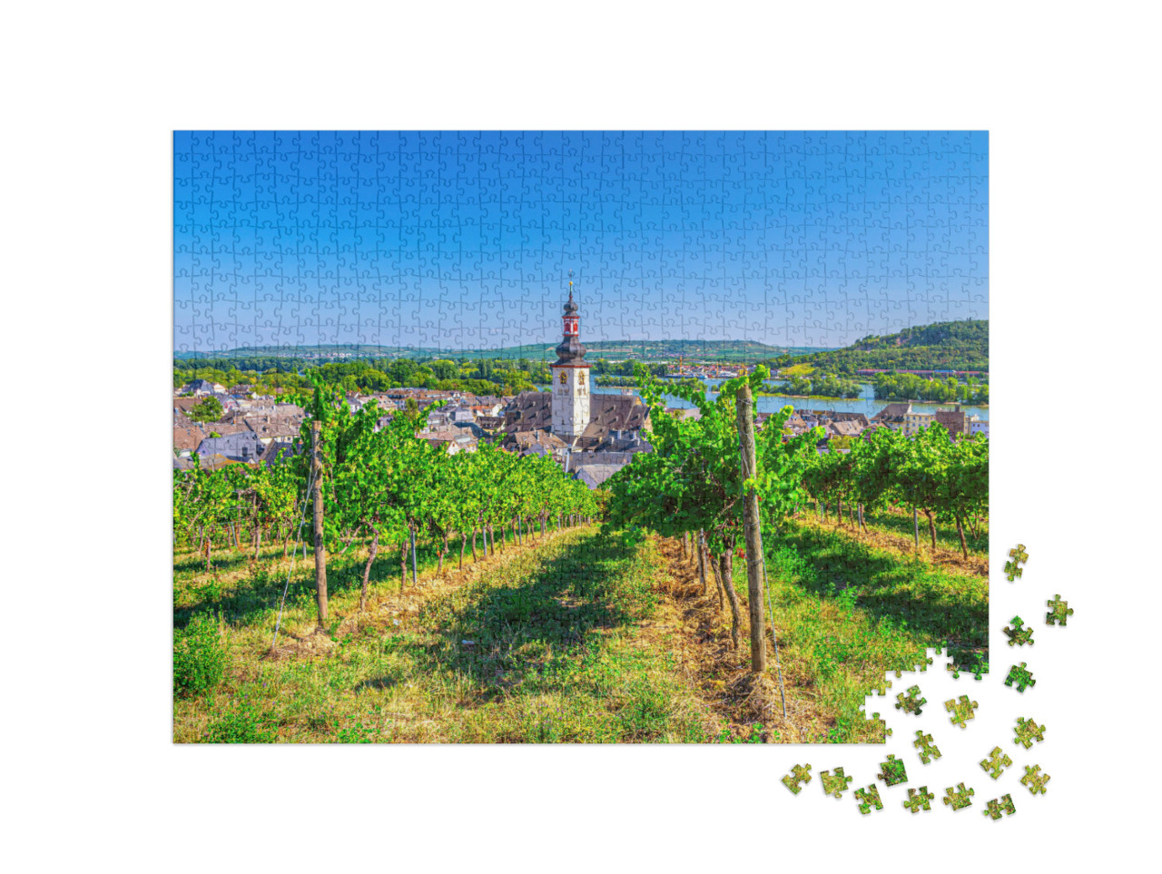 puzzle 1000 dílků „Rüdesheim na Rýně, Německo“