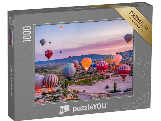 puzzle 1000 dílků „Horkovzdušné balóny v národním parku Goreme, Kappadokie“