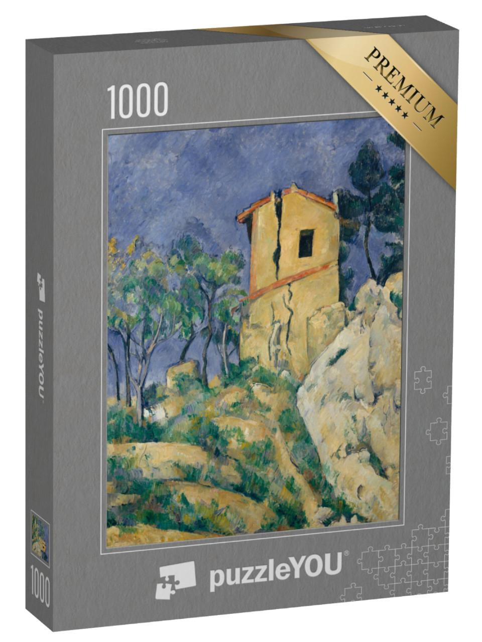 puzzle 1000 dílků „Paul Cézanne - Dům s popraskanými stěnami“