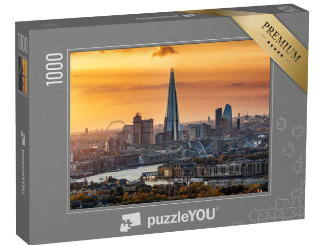 puzzle 1000 dílků „Podzimní panorama Londýna, Velká Británie“