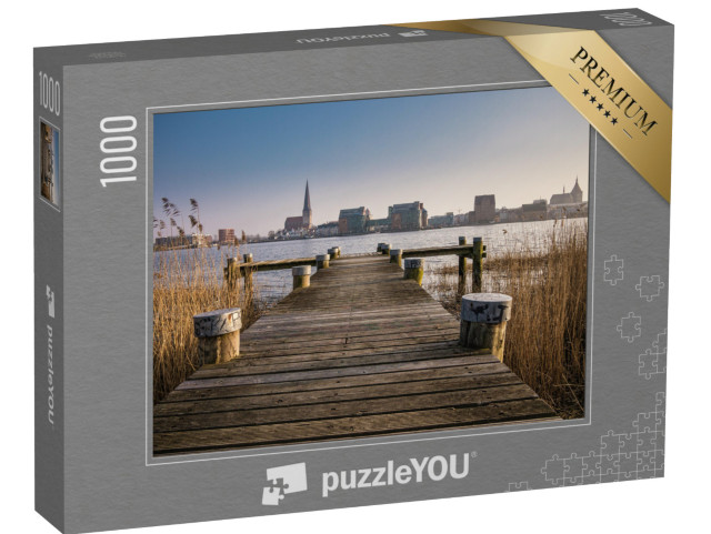 puzzle 1000 dílků „Pohled na hanzovní město Rostock“