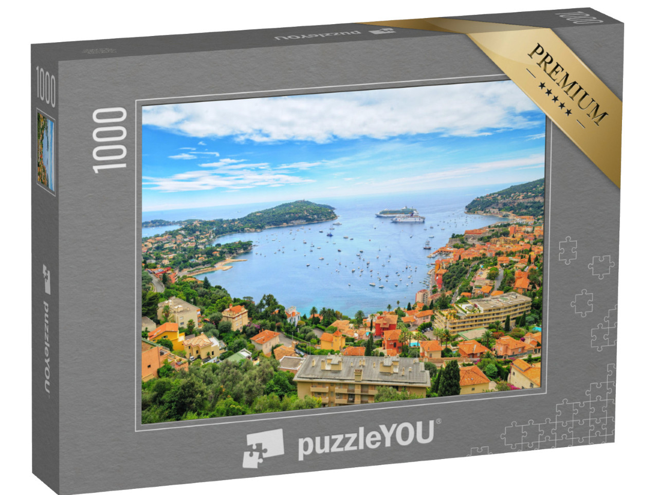 puzzle 1000 dílků „Azurové pobřeží u Nice, Francie“