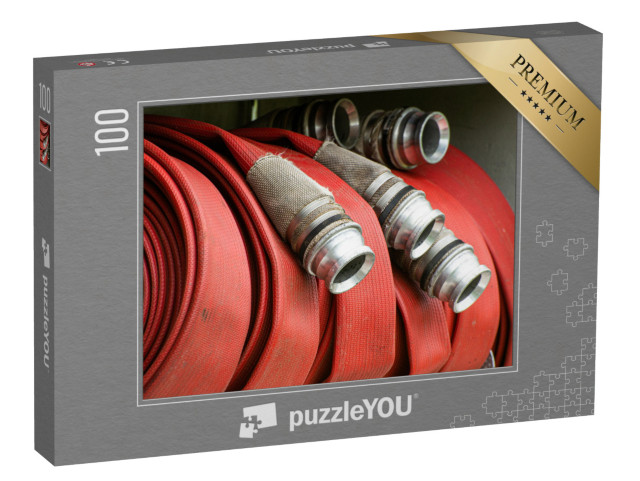 puzzle 100 dílků „Navinutá požární hadice“