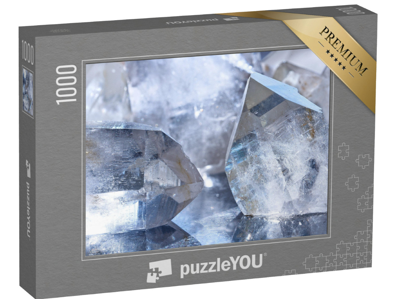 puzzle 1000 dílků „Křemenné krystaly na leštěném podkladu“